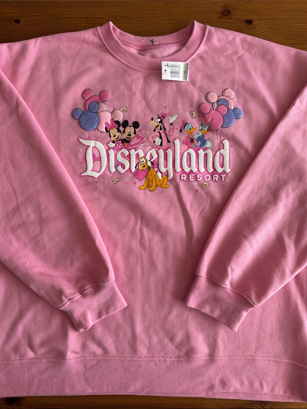 Disney Disneyland Resort Sweethearts Valentine’s Day Pink Crewneck Sweatshirt